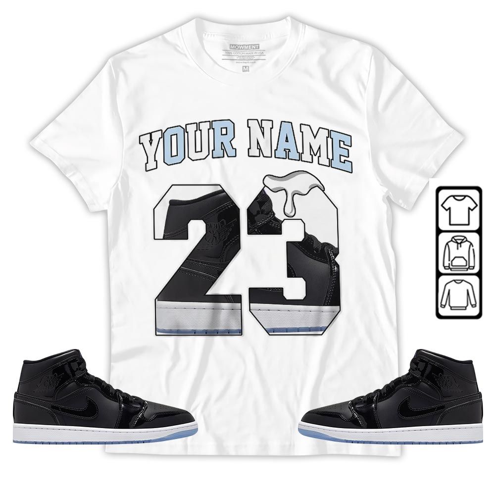 Custom Name Design Number 23 Drip Shoes Sneaker Shirt Match Space Jam 1s, Jordan 1 Mid Space Jam MKO T-Shirt