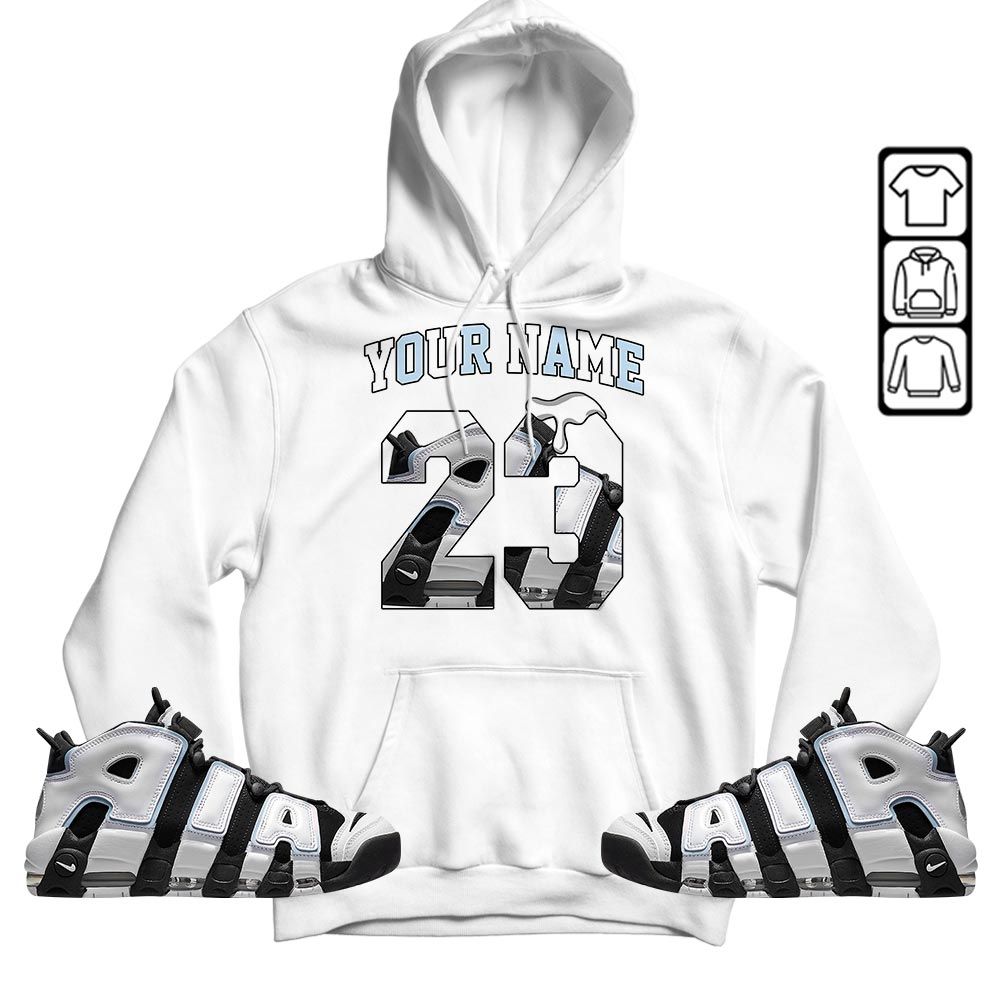 Custom Name Design Number 23 Drip Shoes Sneaker Shirt Match Uptempo Cobalt Bliss, Air More Uptempo Cobalt Bliss MKO T-Shirt Custom Name Design Number 23 Drip Shoes Sneaker Shirt Match Uptempo Cobalt Bliss, Air More Uptempo Cobalt Bliss MKO T-Shirt
