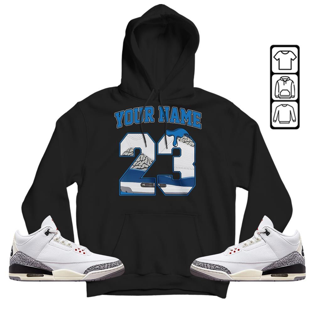 Custom Name Design Number 23 Drip Shoes Sneaker Shirt Match Wizards 3s, Jordan Retro 3 Wizards MKO Hoodie