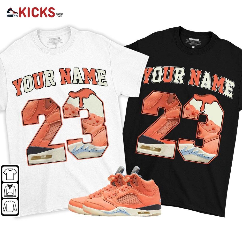 Custom Number 23 Drip Shoes Sneaker Shirt Match Crimson Bliss 5s, Jordan 5 DJ Khaled Crimson Bliss MKO T-Shirt Custom Number 23 Drip Shoes Sneaker Shirt Match Crimson Bliss 5s, Jordan 5 DJ Khaled Crimson Bliss MKO T-Shirt