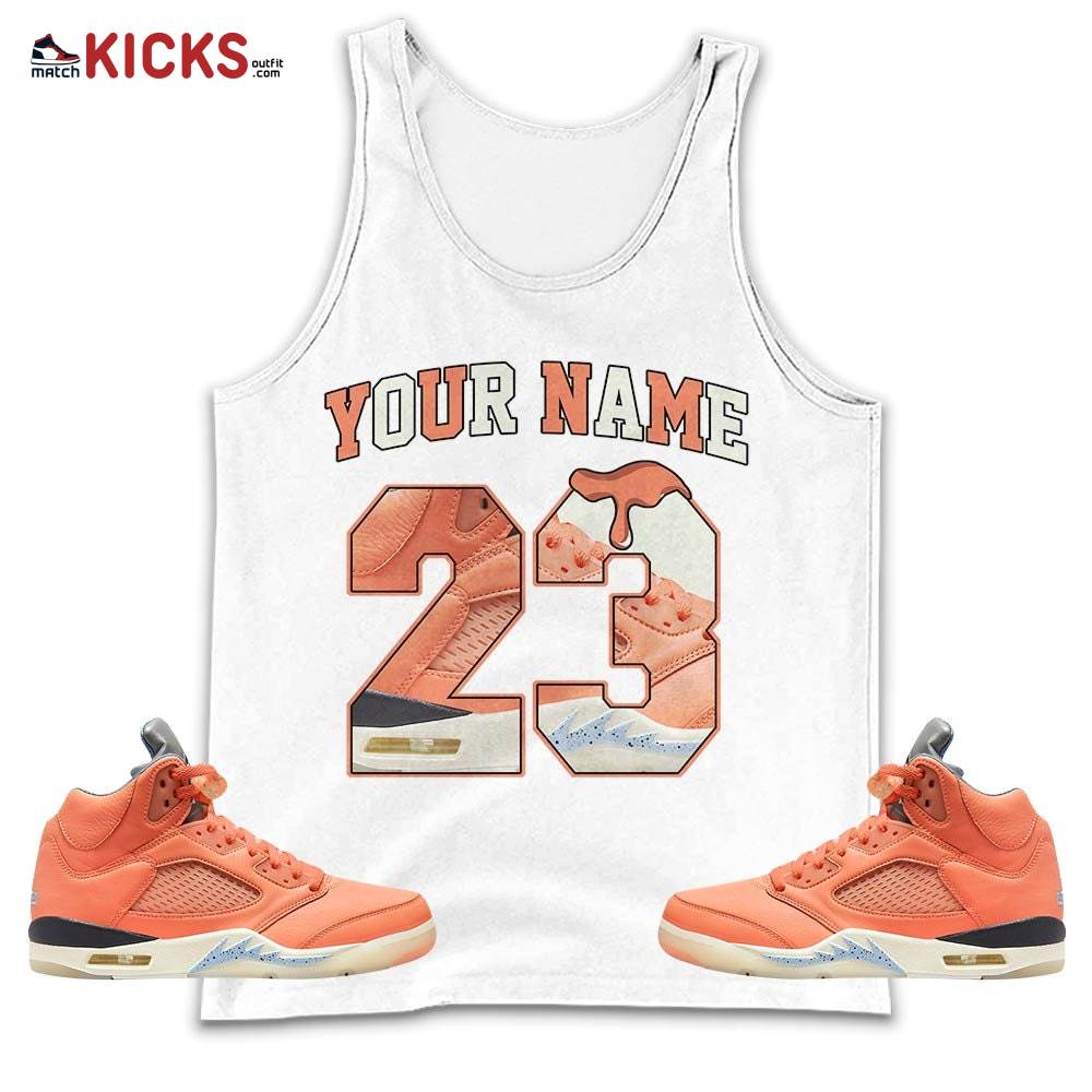 Custom Number 23 Drip Sneaker Shirt Match Crimson Bliss 5s, Jordan 5 DJ Khaled Crimson Bliss MKO Tank Top Custom Number 23 Drip Sneaker Shirt Match Crimson Bliss 5s, Jordan 5 DJ Khaled Crimson Bliss MKO Tank Top