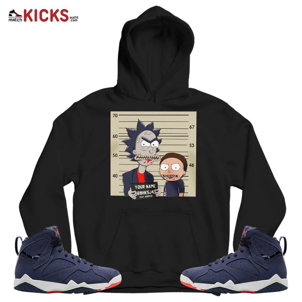Custom Rick Wanted Sneaker Shirt Match 7 Neutral Indigo, Jordan 7 Quai 54 MKO T-Shirt Custom Rick Wanted Sneaker Shirt Match 7 Neutral Indigo, Jordan 7 Quai 54 MKO T-Shirt