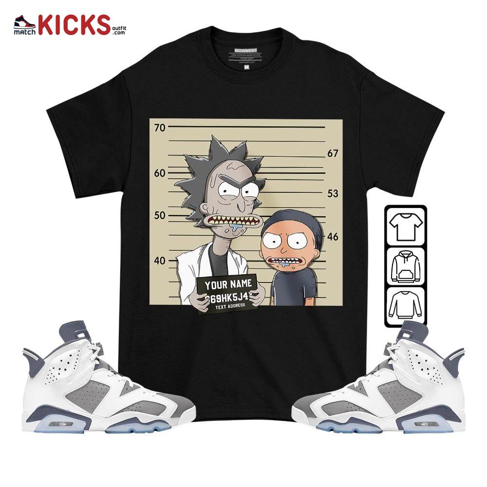 Custom Rick Wanted Sneaker Shirt Match Retro Cool Grey 6s, Jordan 6 Cool Grey MKO T-Shirt Custom Rick Wanted Sneaker Shirt Match Retro Cool Grey 6s, Jordan 6 Cool Grey MKO T-Shirt