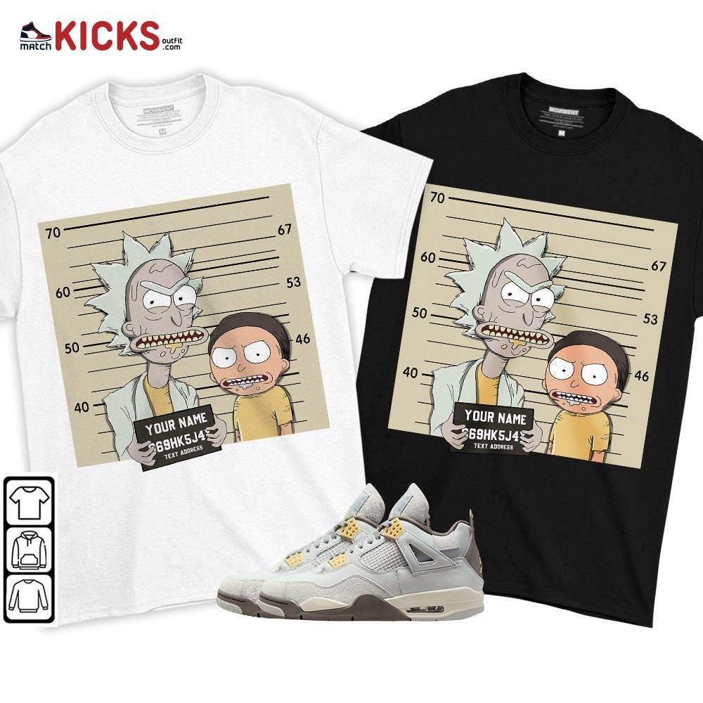 Custom Rick Wanted Sneaker Shirt Match Retro Craft 4s, Jordan 4 Craft Photon Dust MKO T-Shirt