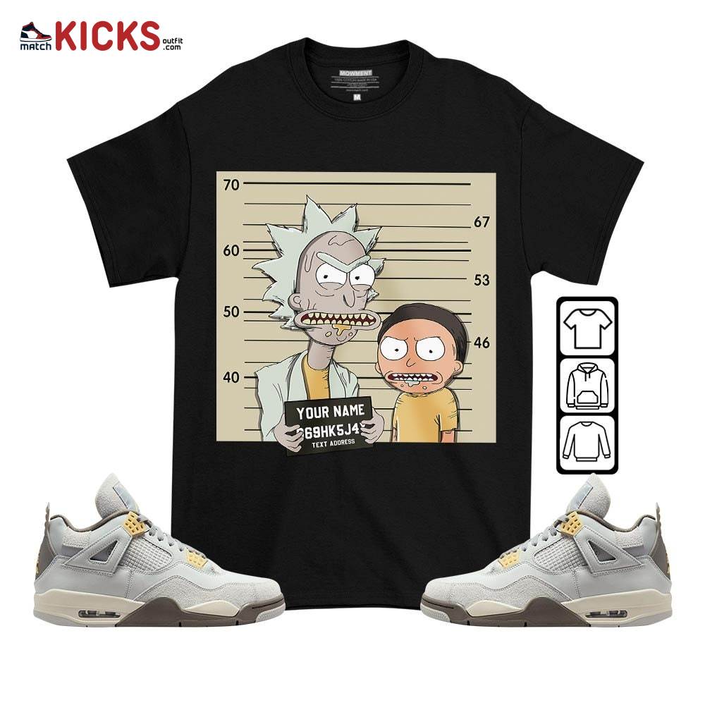 Custom Rick Wanted Sneaker Shirt Match Retro Craft 4s, Jordan 4 Craft Photon Dust MKO T-Shirt