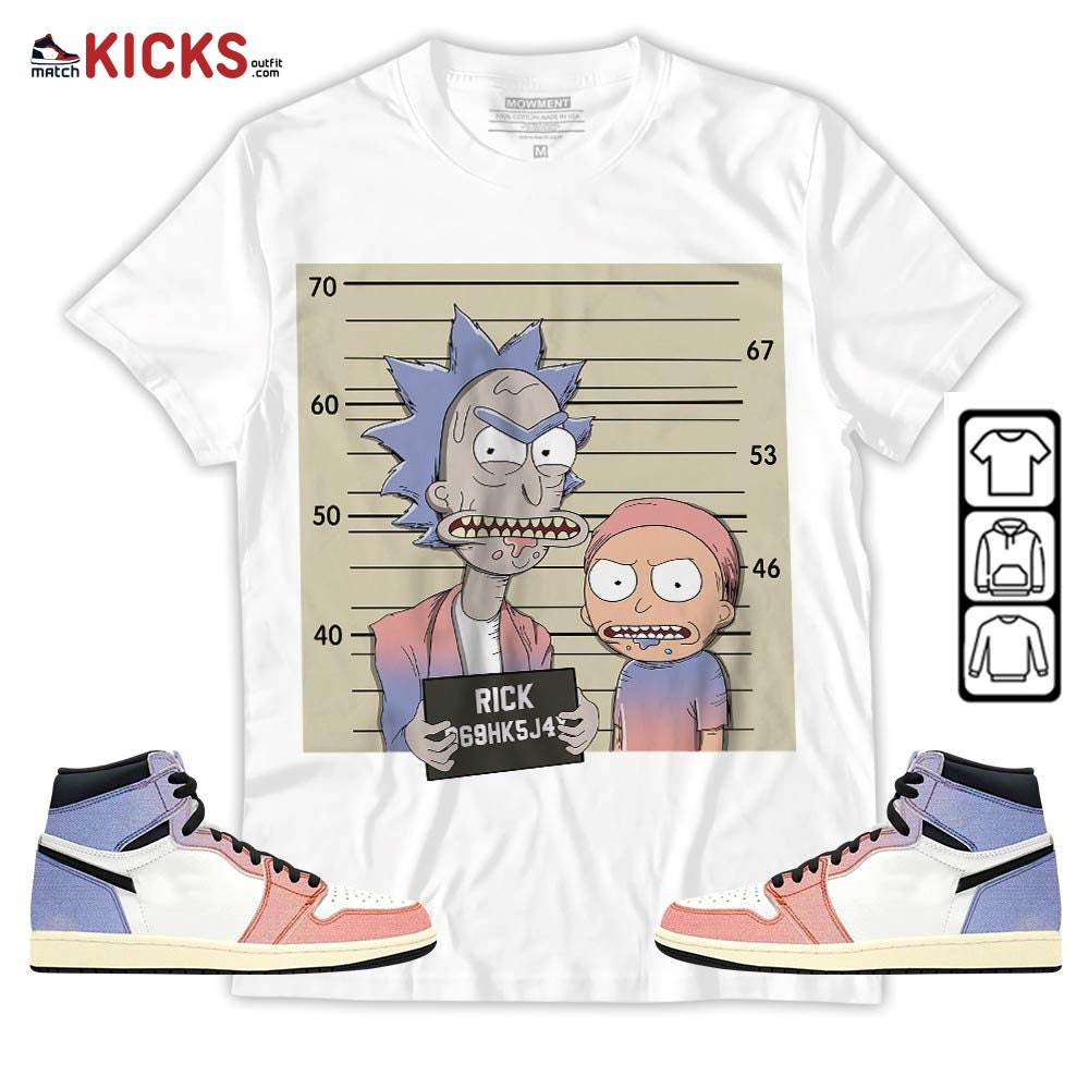 Custom Rick Wanted Sneaker Shirt Match Retro Skyline 1s, Jordan 1 High OG Skyline MKO T-Shirt