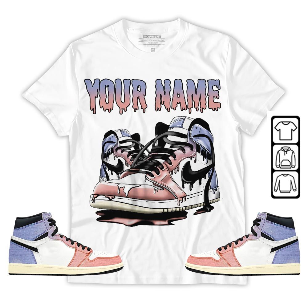 Custom Shoe Dripping Sneaker Shirt Match Retro Skyline 1s, Jordan 1 High OG Skyline MKO T-Shirt Custom Shoe Dripping Sneaker Shirt Match Retro Skyline 1s, Jordan 1 High OG Skyline MKO T-Shirt