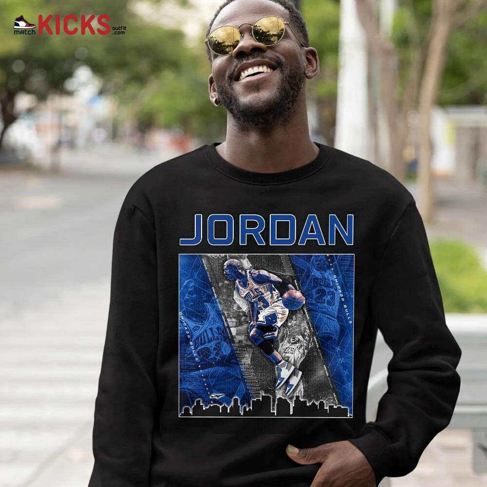 Custome 23 City Sneaker Shirt Match True Blue 1s, Jordan 1 High OG True Blue MKO T-Shirt Custome 23 City Sneaker Shirt Match True Blue 1s, Jordan 1 High OG True Blue MKO T-Shirt