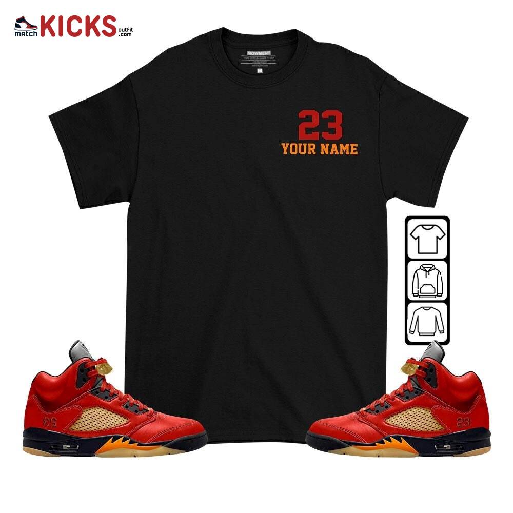 Custome Cup 23 Sneaker Shirt Match 5 Dunk On Mars, Jordan 5 Mars For Her MKO T-Shirt