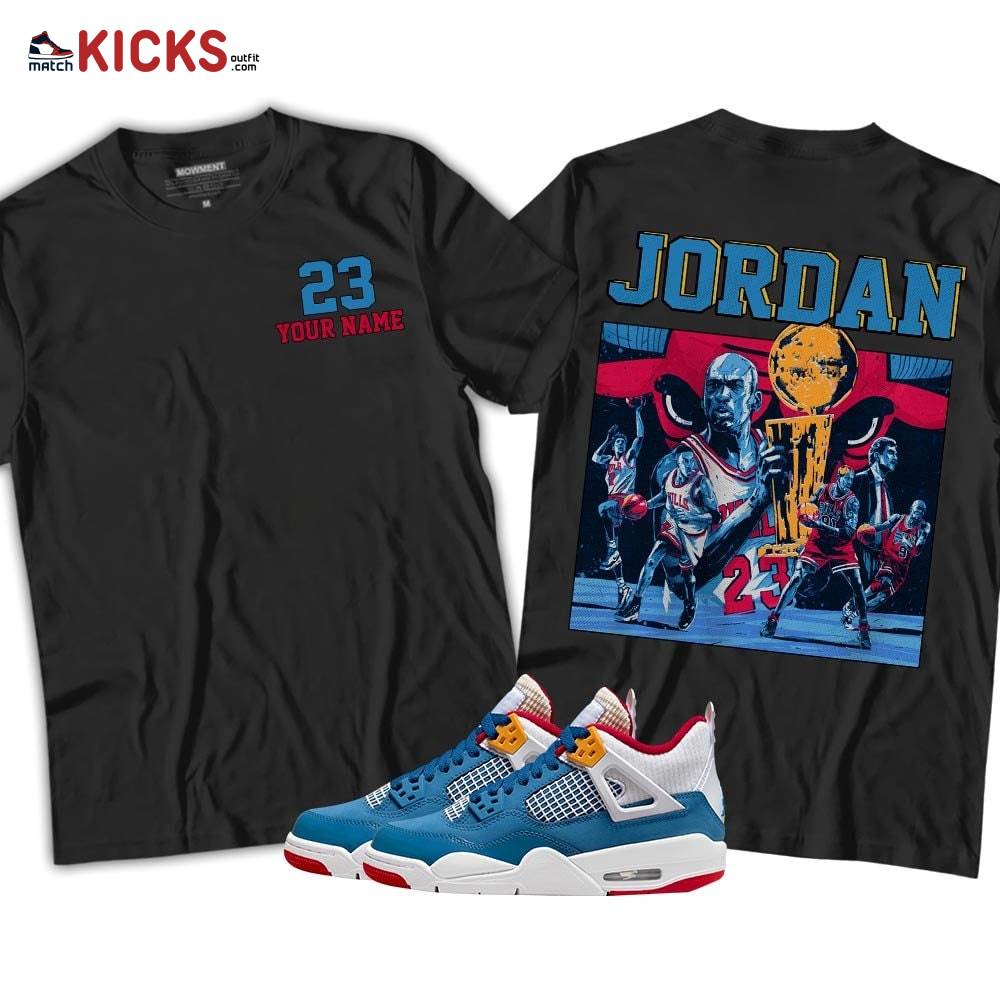 Custome Cup 23 Sneaker Shirt Match Messy Room 4s, Jordan 4 GS Messy Room MKO T-Shirt