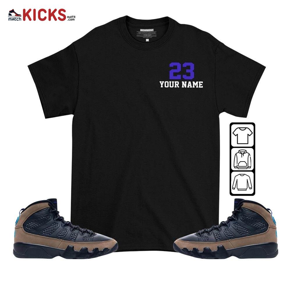 Custome Cup 23 Sneaker Shirt Match Olive Concord 9s, Jordan 9 Olive Concord MKO T-Shirt