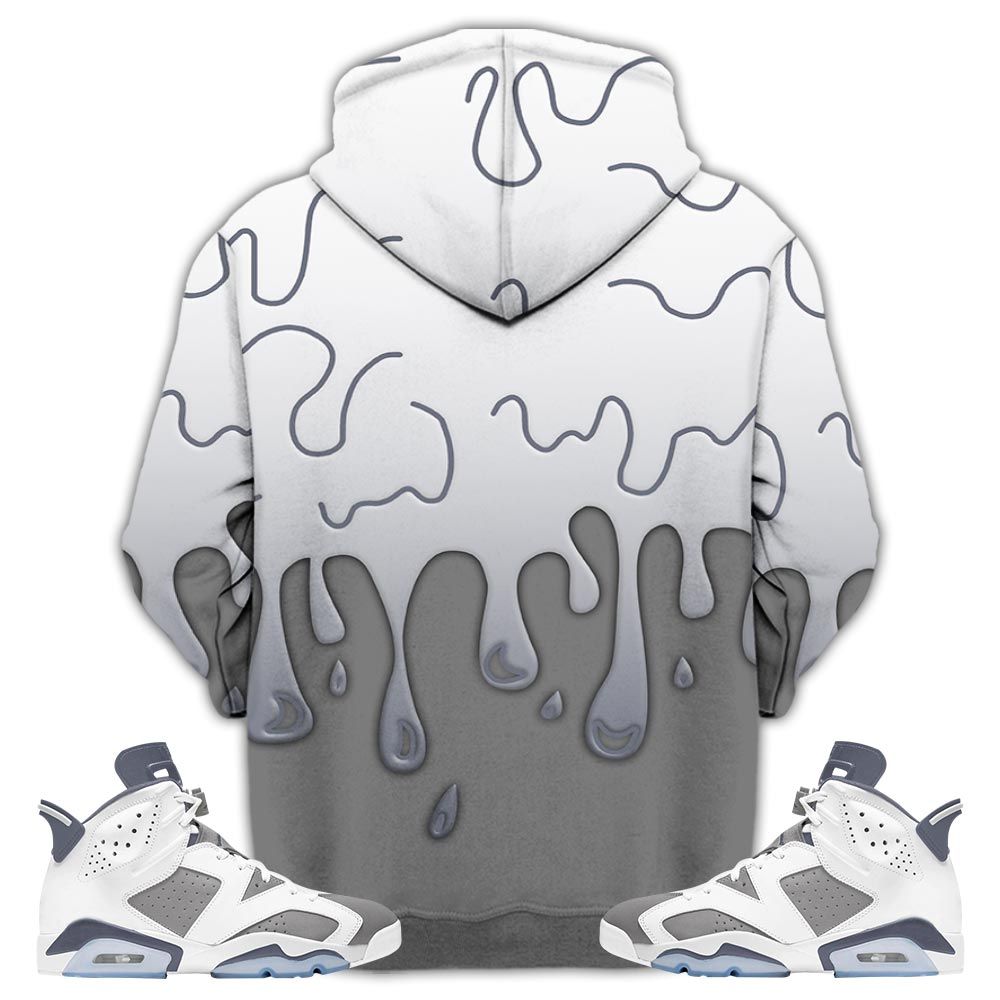 D01Hd 23 Drip Sneaker Shirt Match Retro Cool Grey 6S, Jordan 6 Cool Grey Hoodie Sweatshirt Tee All Over Print MKO Shirt