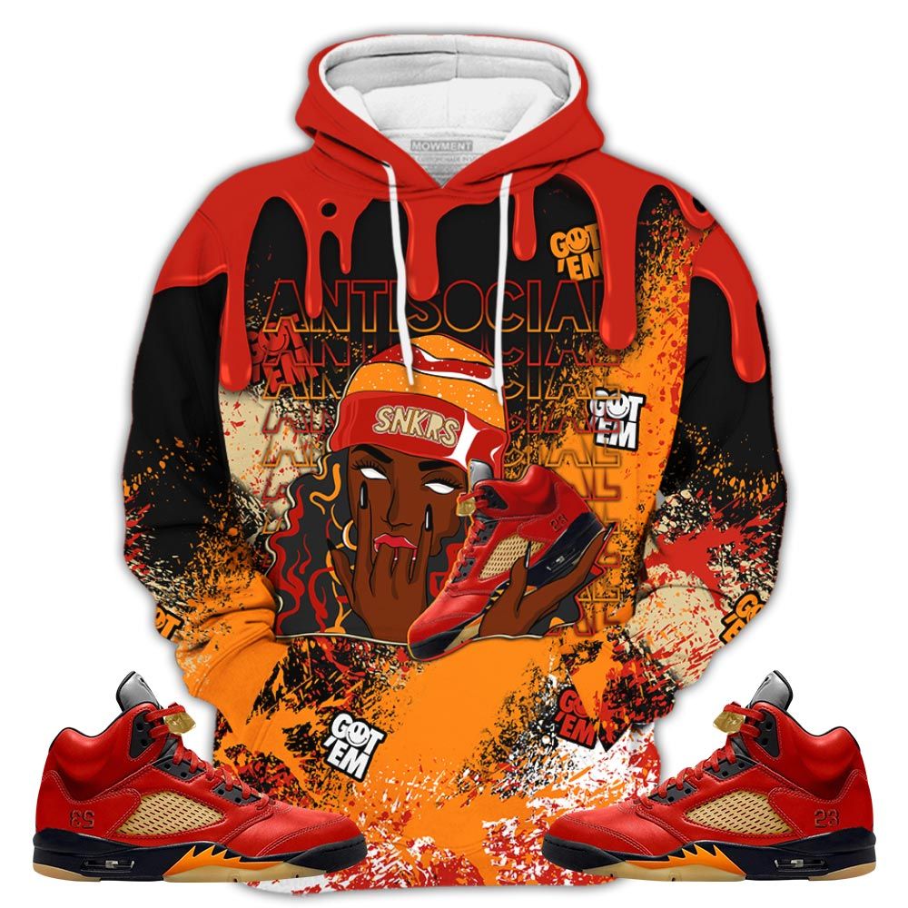 D02Hd Antisocial Girl Sneaker Shirt Match Retro Mars For Her 5S, Jordan 5 Mars For Her Hoodie Sweatshirt Tee All Over Print MKO Shirt D02Hd Antisocial Girl Sneaker Shirt Match Retro Mars For Her 5S, Jordan 5 Mars For Her Hoodie Sweatshirt Tee All Over Print MKO Shirt