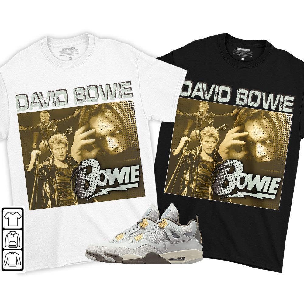 David Bowie Sneaker Shirt Match Retro Craft 4s, Jordan 4 Craft Photon Dust MKO T-Shirt David Bowie Sneaker Shirt Match Retro Craft 4s, Jordan 4 Craft Photon Dust MKO T-Shirt