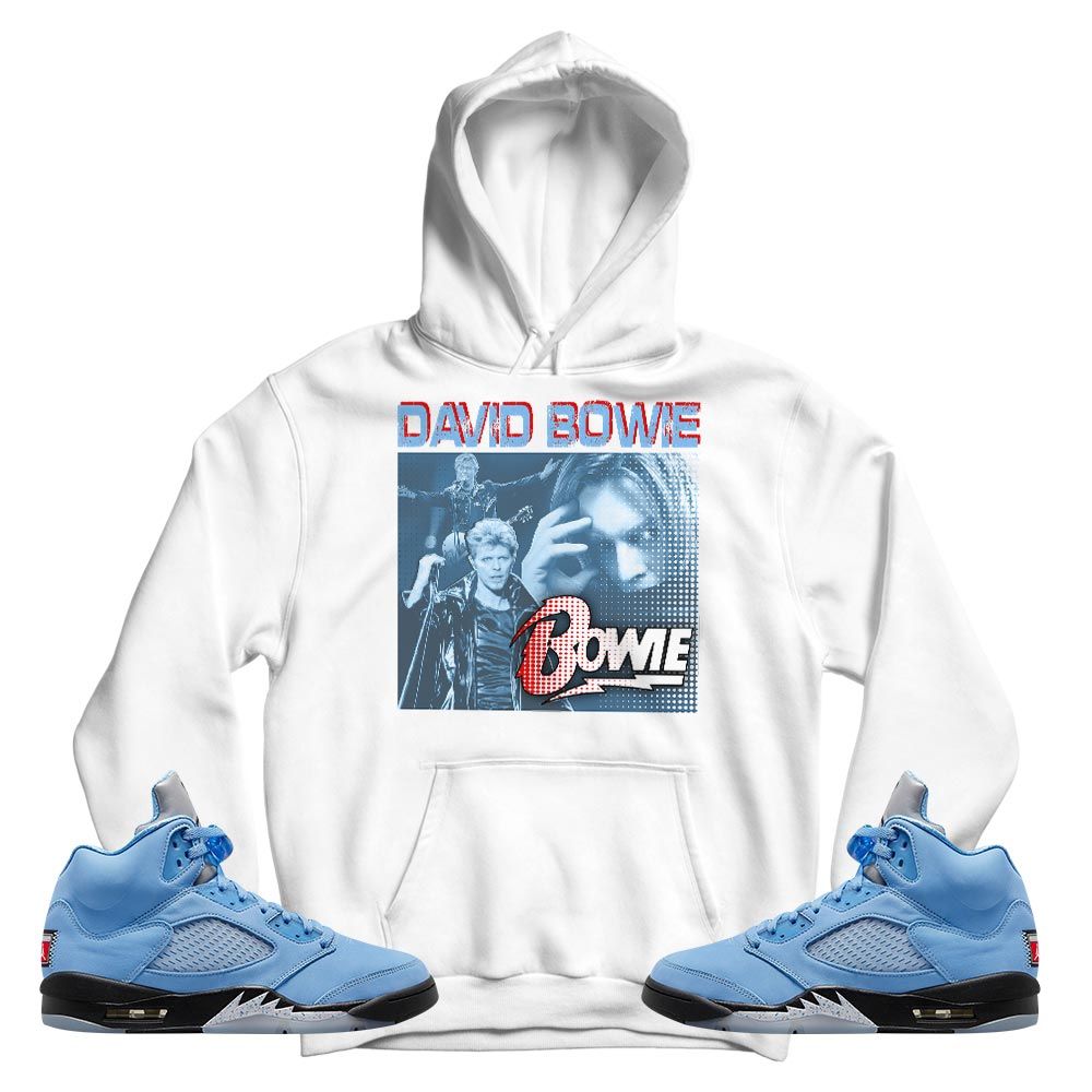 David Bowie Sneaker Shirt Match Retro University Blue 5s, Jordan 5 University Blue MKO T-Shirt David Bowie Sneaker Shirt Match Retro University Blue 5s, Jordan 5 University Blue MKO T-Shirt