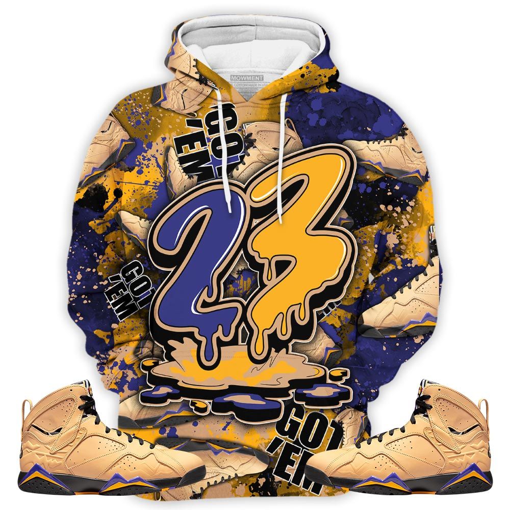 Design 23 Drip Sneaker Shirt Match Retro Vachetta Tan 7S, Jordan 7 Se Afrobeats Hoodie Sweatshirt Tee All Over Print MKO Shirt