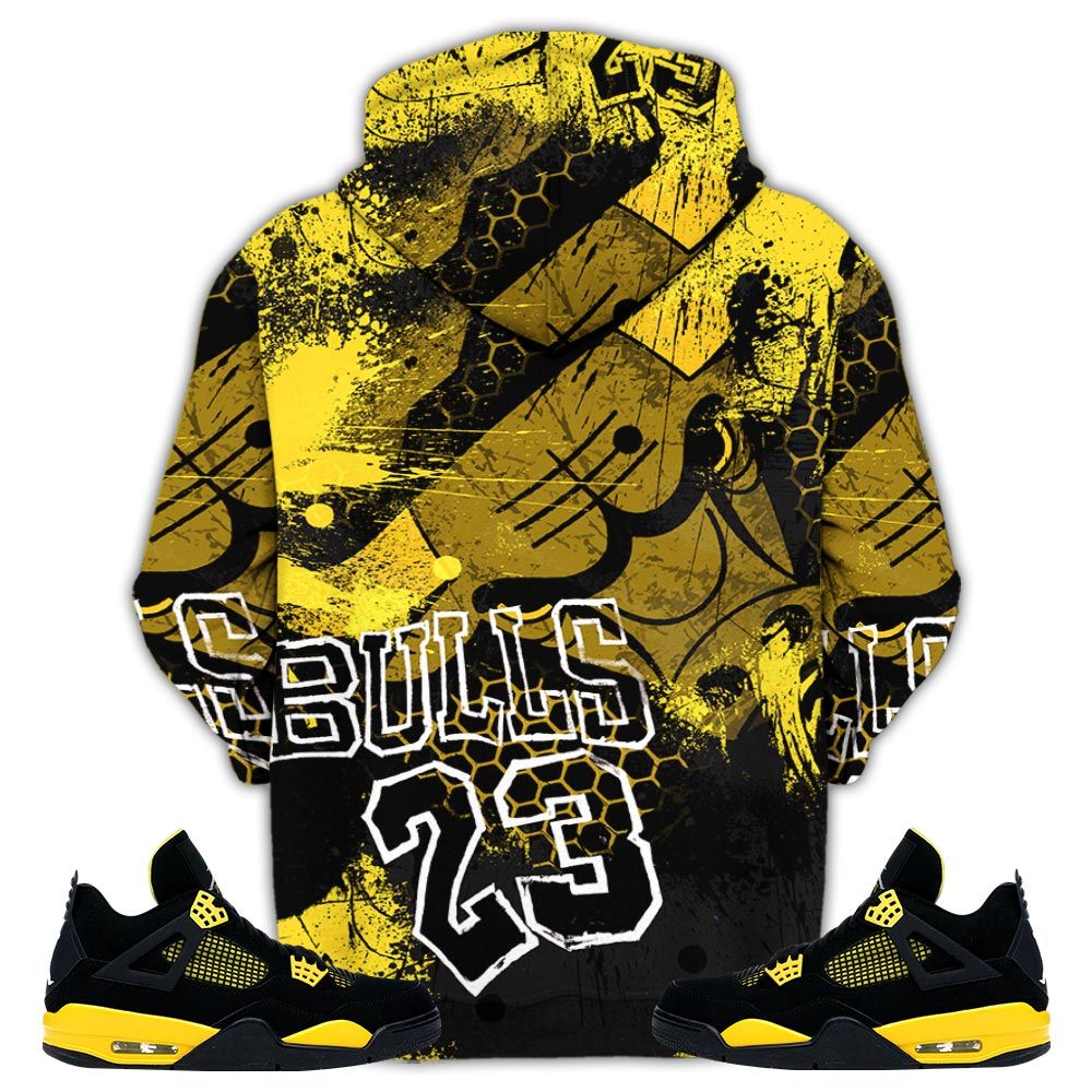 Design Number 23 Air Got Em 90S Sneaker Shirt Match 2023 Thunder 4S, Jordan Retro 4 Thunder Hoodie Sweatshirt Tee All Over Print MKO Shirt