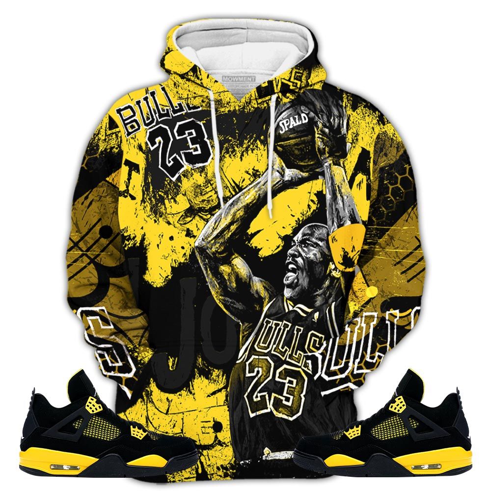 Design Number 23 Air Got Em 90S Sneaker Shirt Match 2023 Thunder 4S, Jordan Retro 4 Thunder Hoodie Sweatshirt Tee All Over Print MKO Shirt Design Number 23 Air Got Em 90S Sneaker Shirt Match 2023 Thunder 4S, Jordan Retro 4 Thunder Hoodie Sweatshirt Tee All Over Print MKO Shirt