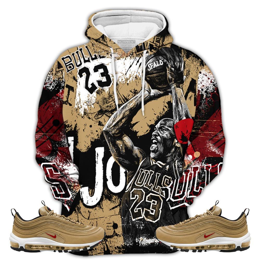 Design Number 23 Air Got Em 90S Sneaker Shirt Match Air Max 97 Metallic Gold, Air Max 97 Gold Bullet Hoodie Sweatshirt Tee All Over Print MKO Shirt Design Number 23 Air Got Em 90S Sneaker Shirt Match Air Max 97 Metallic Gold, Air Max 97 Gold Bullet Hoodie Sweatshirt Tee All Over Print MKO Shirt