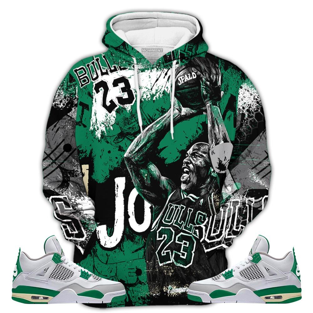 Design Number 23 Air Got Em 90S Sneaker Shirt Match Retro Pine Green 4S, Jordan 4 Pine Green Hoodie Sweatshirt Tee All Over Print MKO Shirt