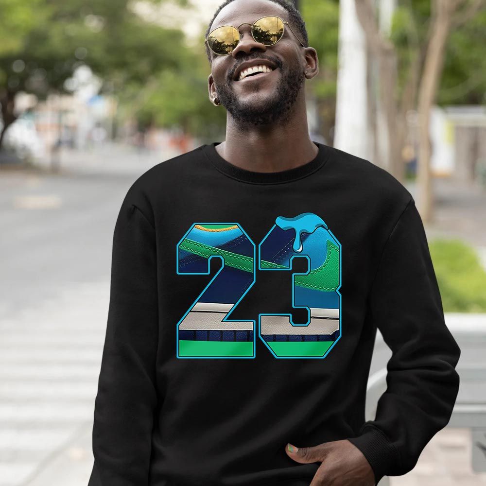 Design Number 23 Drip Shoes Sneaker Shirt Match Dunk Low GS Kyrie, Dunk Low GS Electric Algae MKO T-Shirt Design Number 23 Drip Shoes Sneaker Shirt Match Dunk Low GS Kyrie, Dunk Low GS Electric Algae MKO T-Shirt