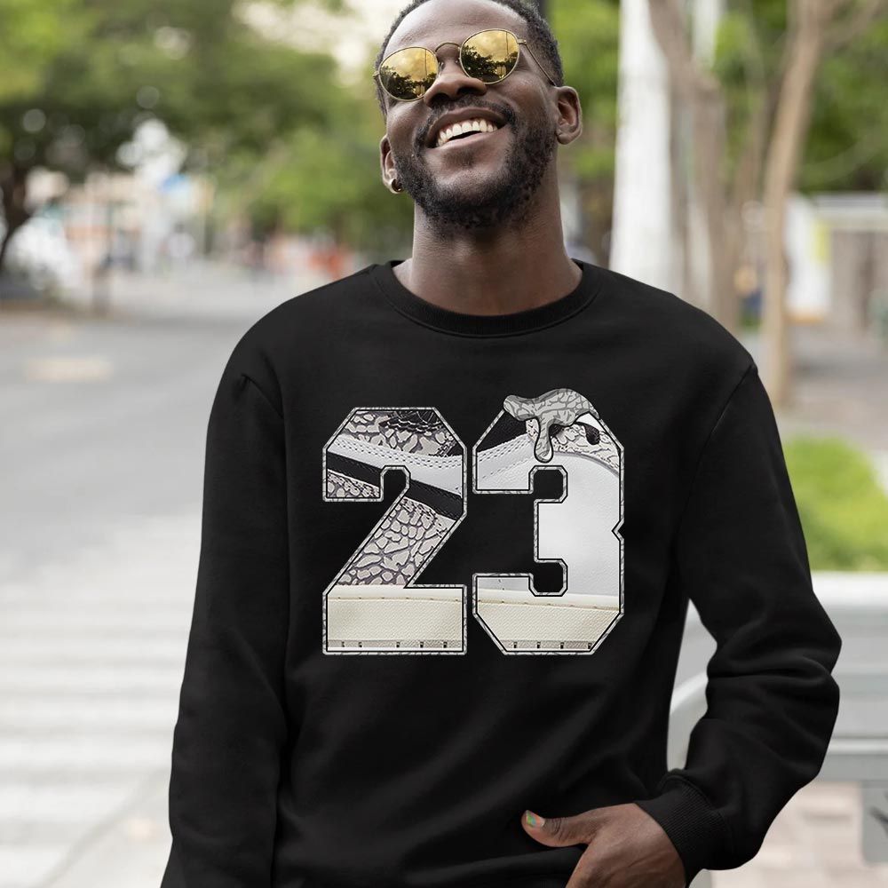 Design Number 23 Drip Shoes Sneaker Shirt Match OG Elephant 1s, Jordan 1 White Cement MKO T-Shirt Design Number 23 Drip Shoes Sneaker Shirt Match OG Elephant 1s, Jordan 1 White Cement MKO T-Shirt