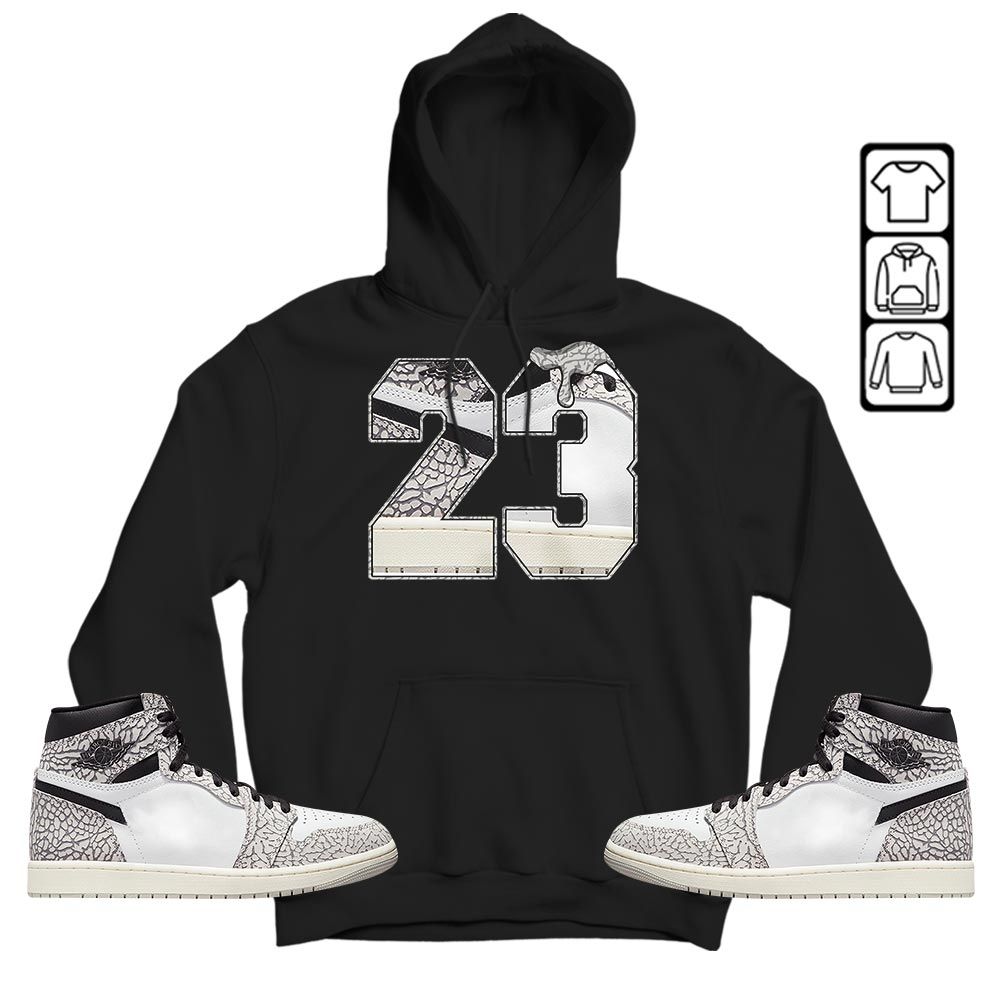 Design Number 23 Drip Shoes Sneaker Shirt Match OG Elephant 1s, Jordan 1 White Cement MKO T-Shirt Design Number 23 Drip Shoes Sneaker Shirt Match OG Elephant 1s, Jordan 1 White Cement MKO T-Shirt
