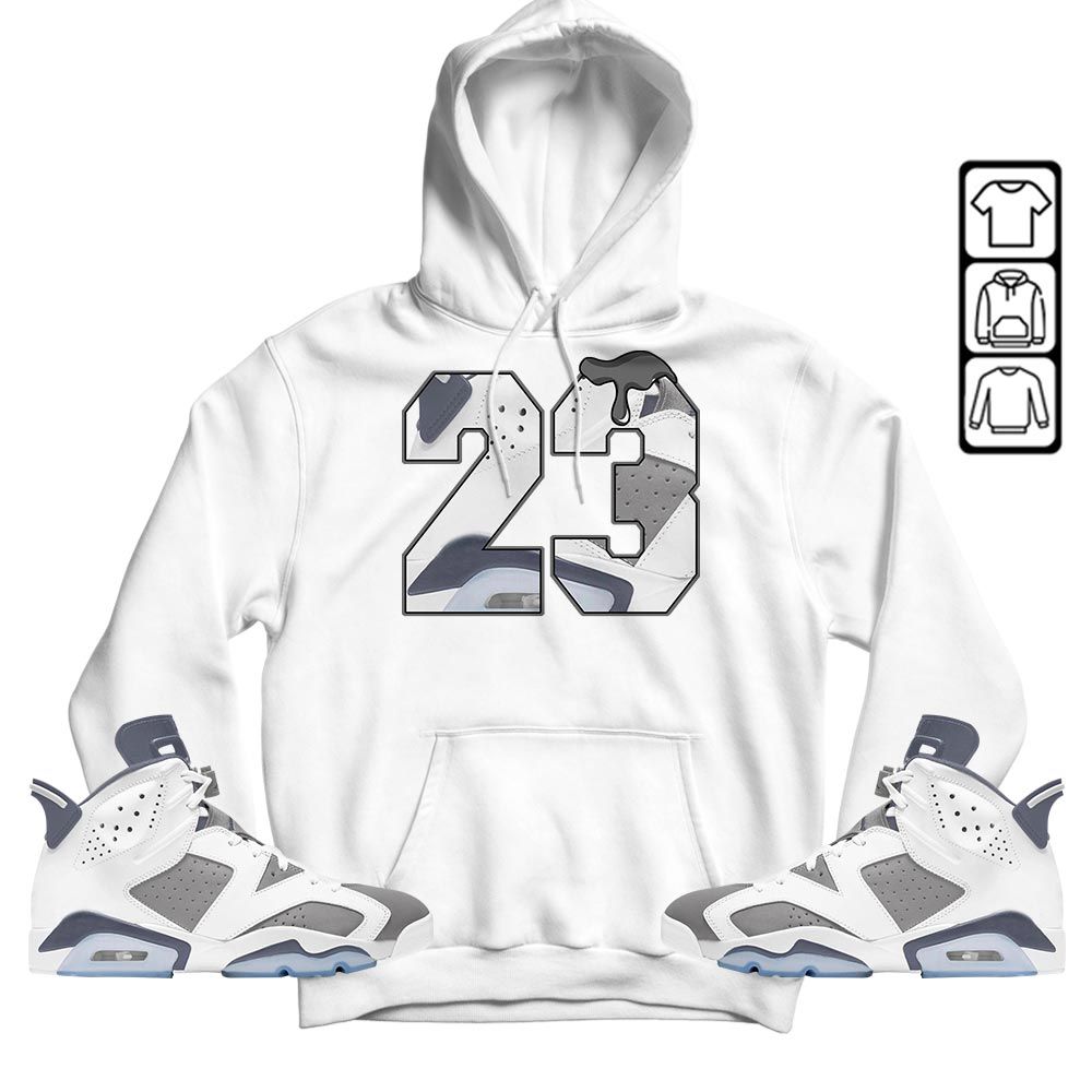 Design Number 23 Drip Shoes Sneaker Shirt Match Retro Cool Grey 6s, Jordan 6 Cool Grey MKO T-Shirt