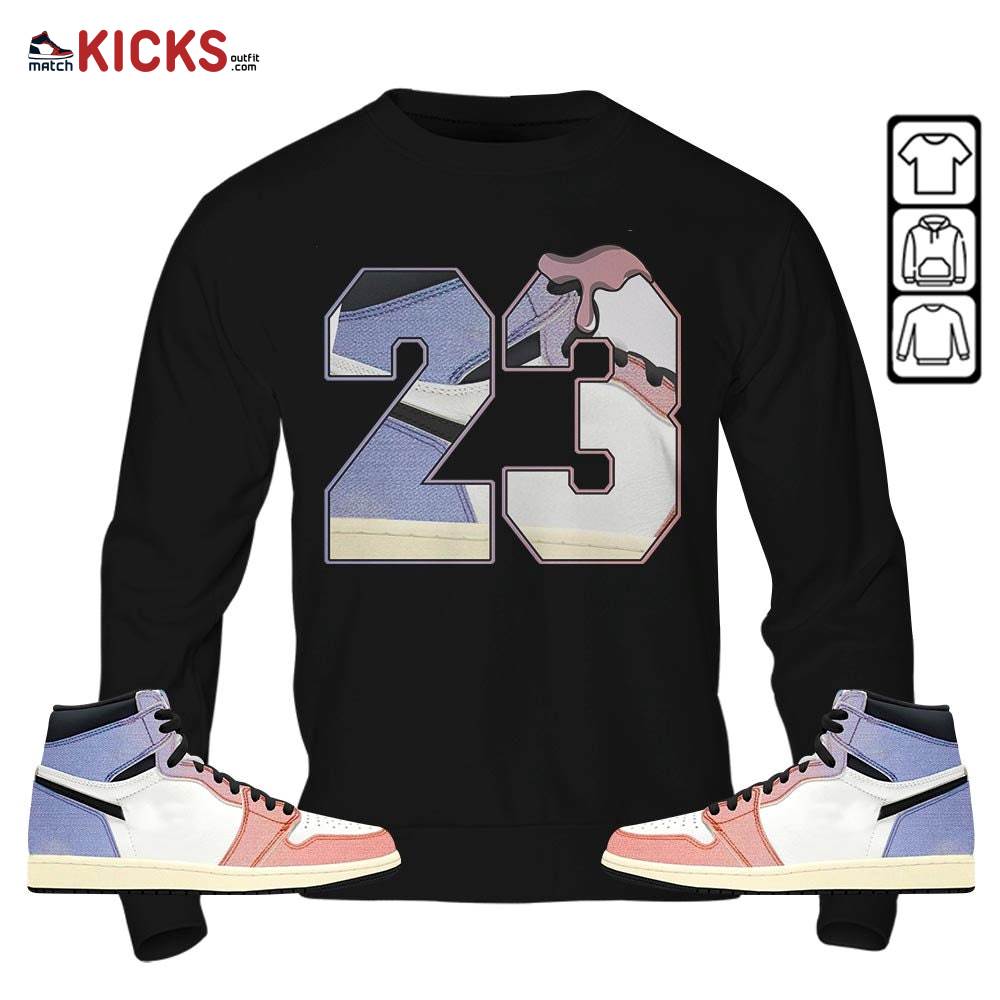 Design Number 23 Drip Shoes Sneaker Shirt Match Retro Skyline 1s, Jordan 1 High OG Skyline MKO Sweatshirt Design Number 23 Drip Shoes Sneaker Shirt Match Retro Skyline 1s, Jordan 1 High OG Skyline MKO Sweatshirt