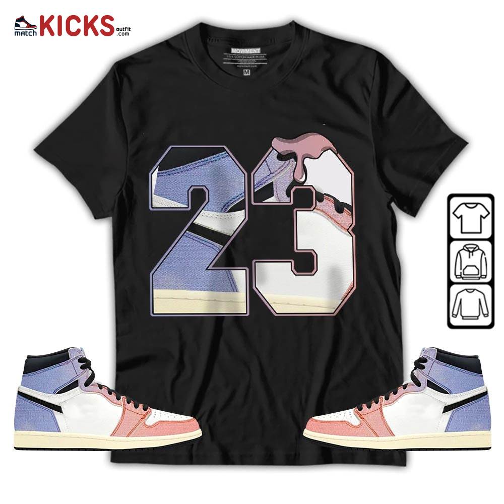Design Number 23 Drip Shoes Sneaker Shirt Match Retro Skyline 1s, Jordan 1 High OG Skyline MKO Sweatshirt
