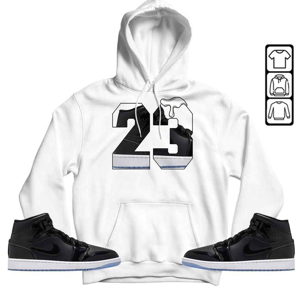 Design Number 23 Drip Shoes Sneaker Shirt Match Space Jam 1s, Jordan 1 Mid Space Jam MKO T-Shirt