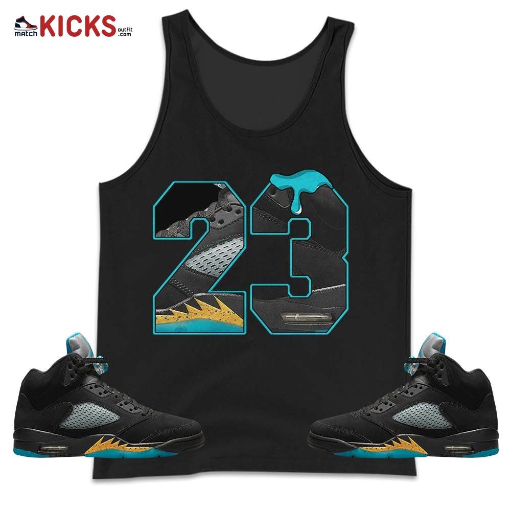 Design Number 23 Sneaker Shirt Match 2023 Retro Aqua 5s, Jordan 5 Aqua MKO Tank Top Design Number 23 Sneaker Shirt Match 2023 Retro Aqua 5s, Jordan 5 Aqua MKO Tank Top