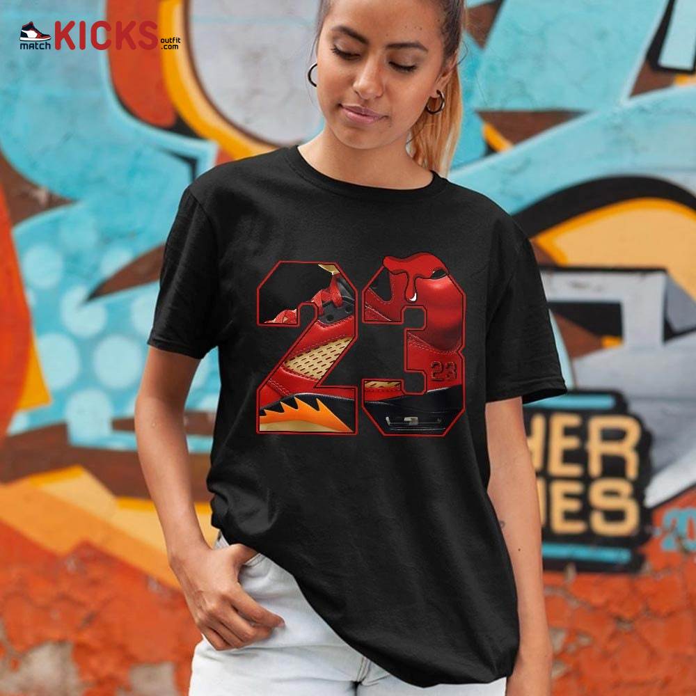 Design Number 23 Sneaker Shirt Match 5 Dunk On Mars, Jordan 5 Mars For Her MKO T-Shirt Design Number 23 Sneaker Shirt Match 5 Dunk On Mars, Jordan 5 Mars For Her MKO T-Shirt