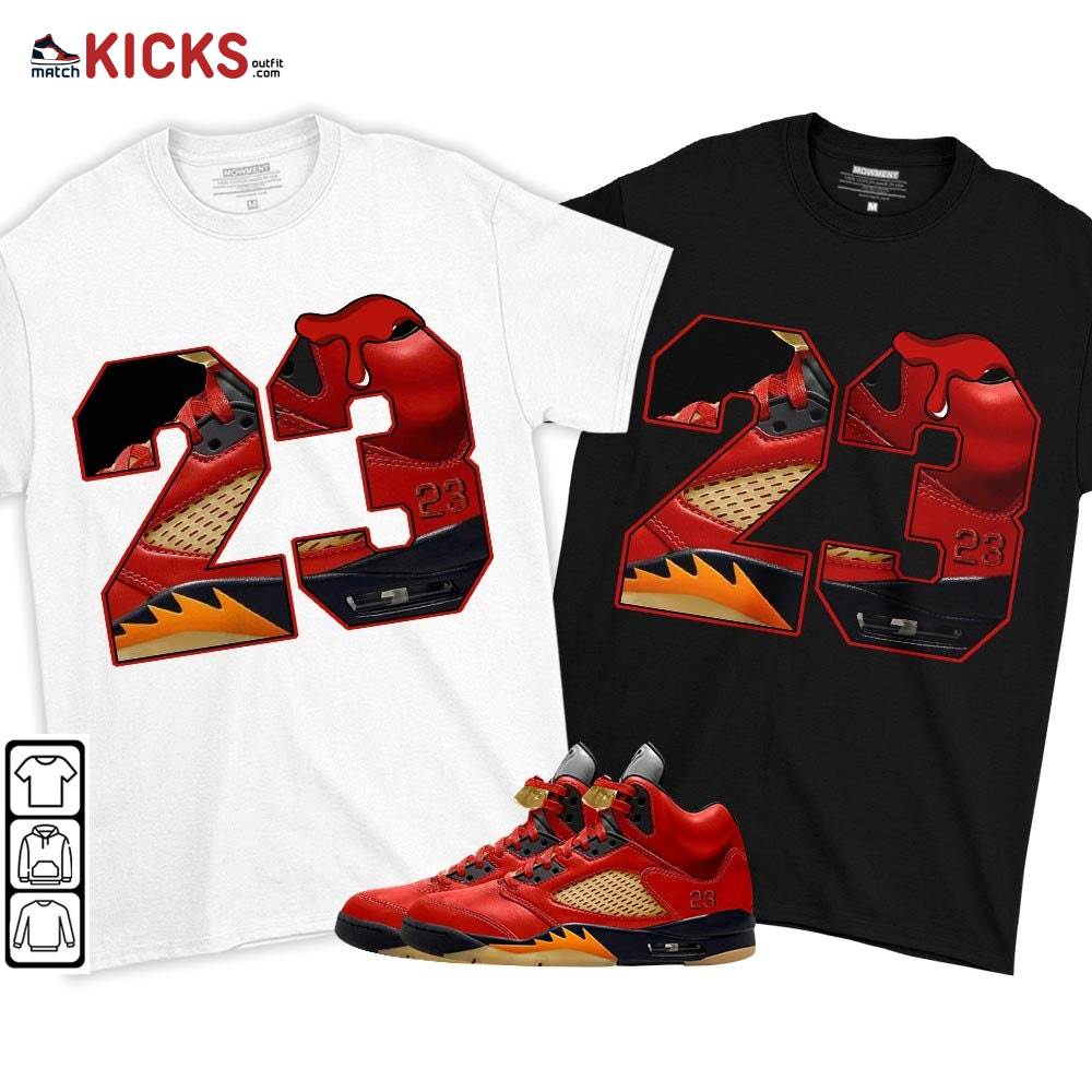 Design Number 23 Sneaker Shirt Match 5 Dunk On Mars, Jordan 5 Mars For Her MKO T-Shirt Design Number 23 Sneaker Shirt Match 5 Dunk On Mars, Jordan 5 Mars For Her MKO T-Shirt
