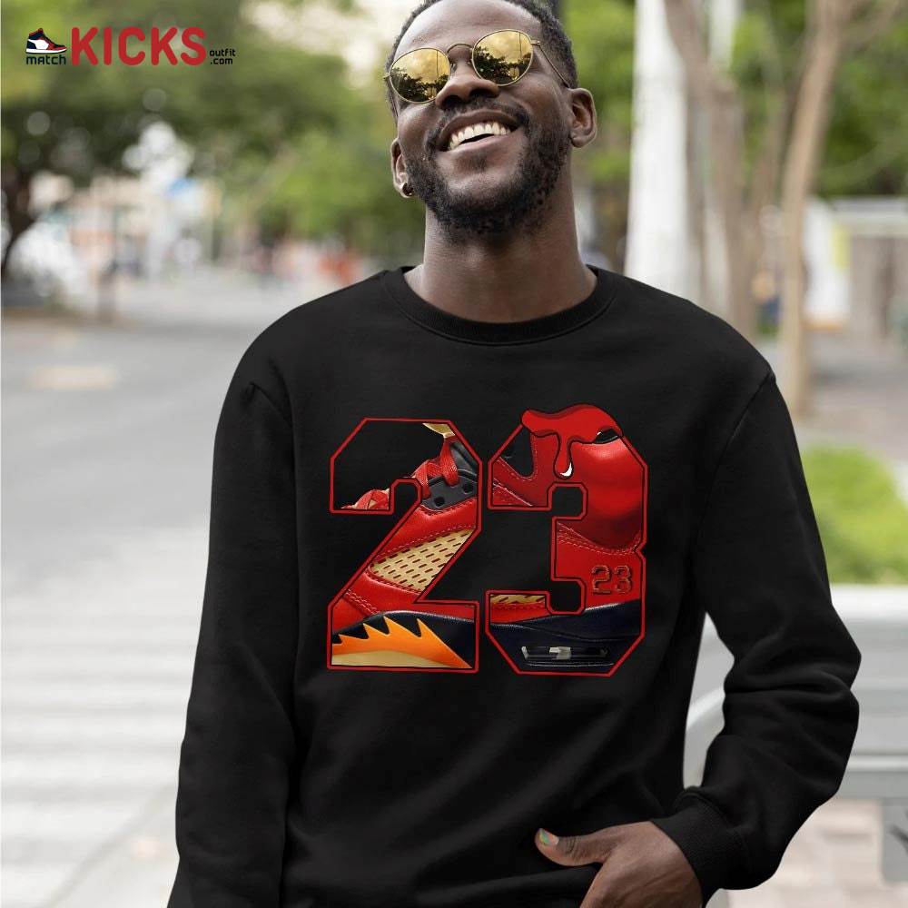 Design Number 23 Sneaker Shirt Match 5 Dunk On Mars, Jordan 5 Mars For Her MKO T-Shirt Design Number 23 Sneaker Shirt Match 5 Dunk On Mars, Jordan 5 Mars For Her MKO T-Shirt