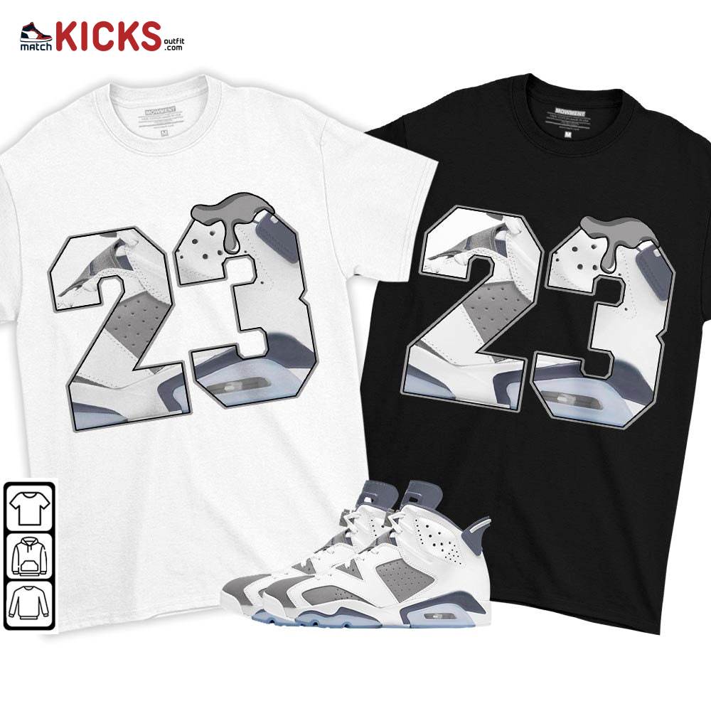 Design Number 23 Sneaker Shirt Match Retro Cool Grey 6s, Jordan 6 Cool Grey MKO T-Shirt Design Number 23 Sneaker Shirt Match Retro Cool Grey 6s, Jordan 6 Cool Grey MKO T-Shirt