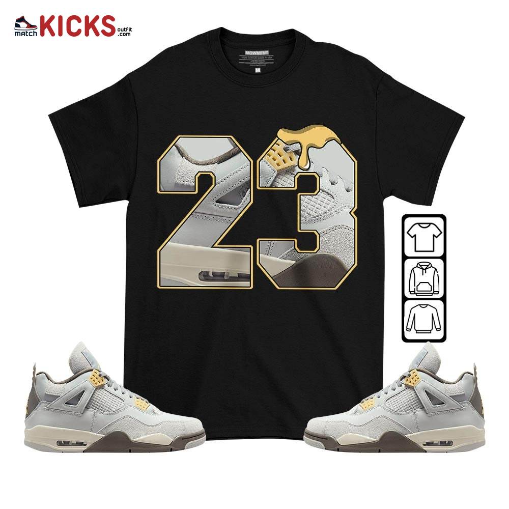 Design Number 23 Sneaker Shirt Match Retro Craft 4s, Jordan 4 Craft Photon Dust MKO T-Shirt Design Number 23 Sneaker Shirt Match Retro Craft 4s, Jordan 4 Craft Photon Dust MKO T-Shirt