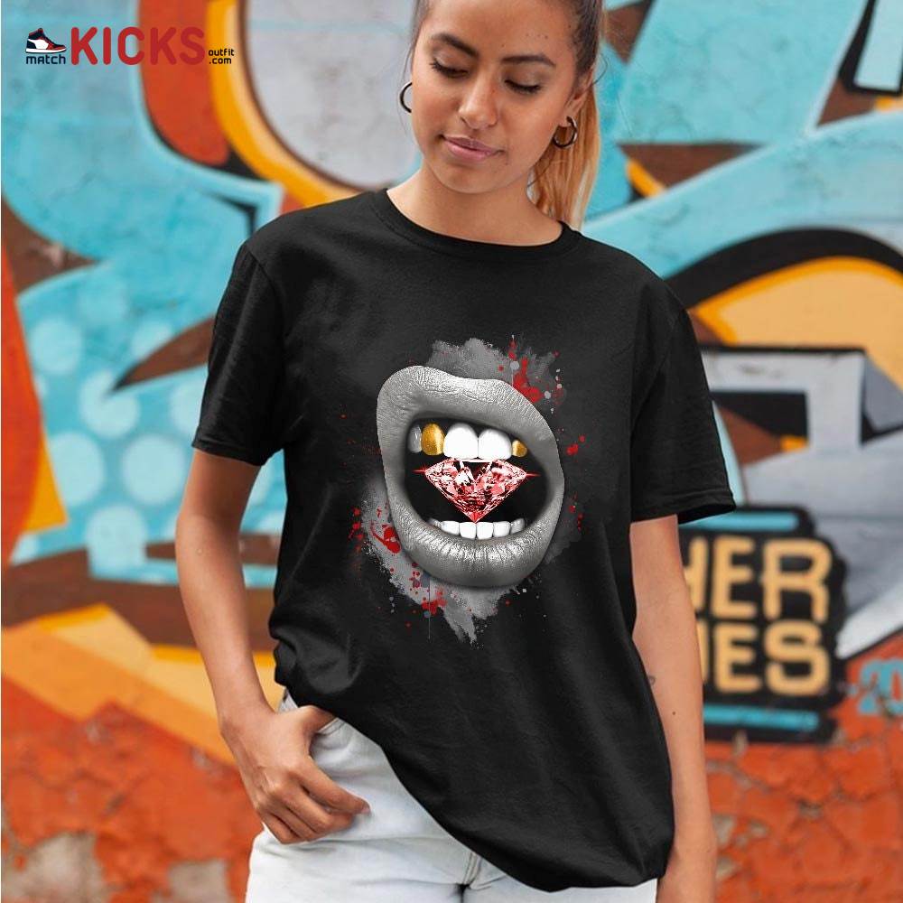 Diamond Lips Sneaker Shirt Match 14 Low Metallic Silver, Jordan 14 Metallic Silver MKO T-Shirt Diamond Lips Sneaker Shirt Match 14 Low Metallic Silver, Jordan 14 Metallic Silver MKO T-Shirt