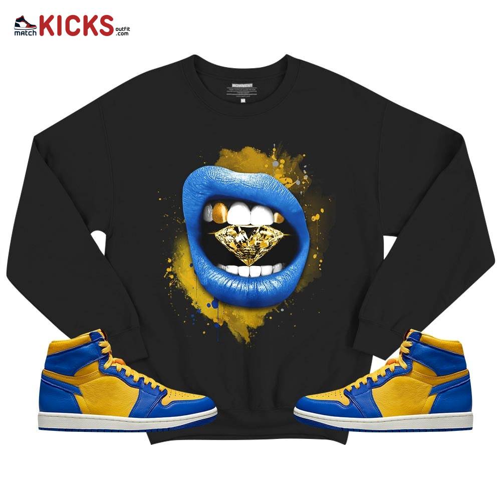 Diamond Lips Sneaker Shirt Match 2023 Laney 1s, Jordan 1 Retro High Laney MKO T-Shirt Diamond Lips Sneaker Shirt Match 2023 Laney 1s, Jordan 1 Retro High Laney MKO T-Shirt