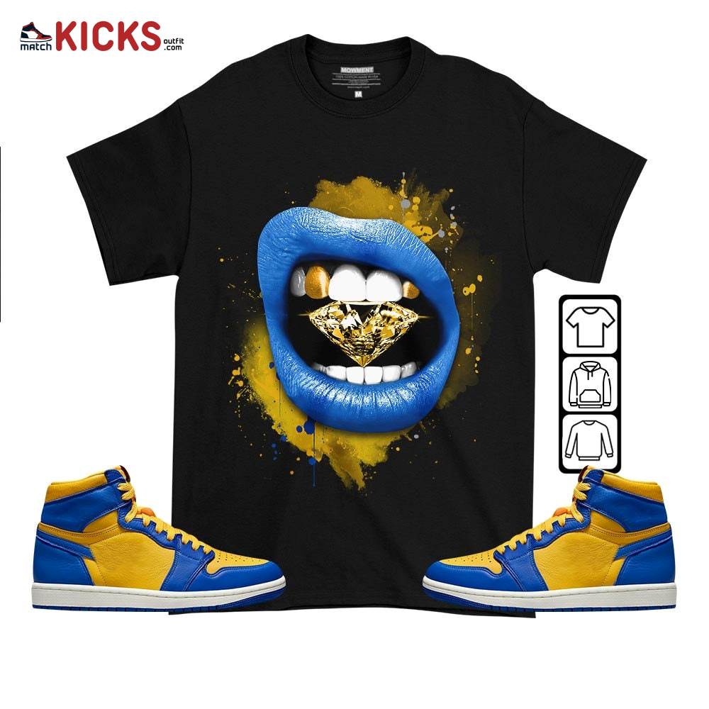 Diamond Lips Sneaker Shirt Match 2023 Laney 1s, Jordan 1 Retro High Laney MKO T-Shirt Diamond Lips Sneaker Shirt Match 2023 Laney 1s, Jordan 1 Retro High Laney MKO T-Shirt