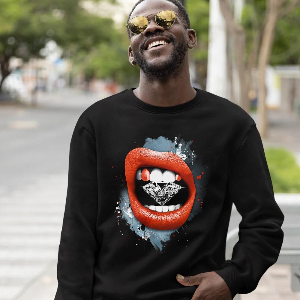 Diamond Lips Sneaker Shirt Match Low Infrared 6s, Jordan 6 Low Infrared MKO T-Shirt Diamond Lips Sneaker Shirt Match Low Infrared 6s, Jordan 6 Low Infrared MKO T-Shirt