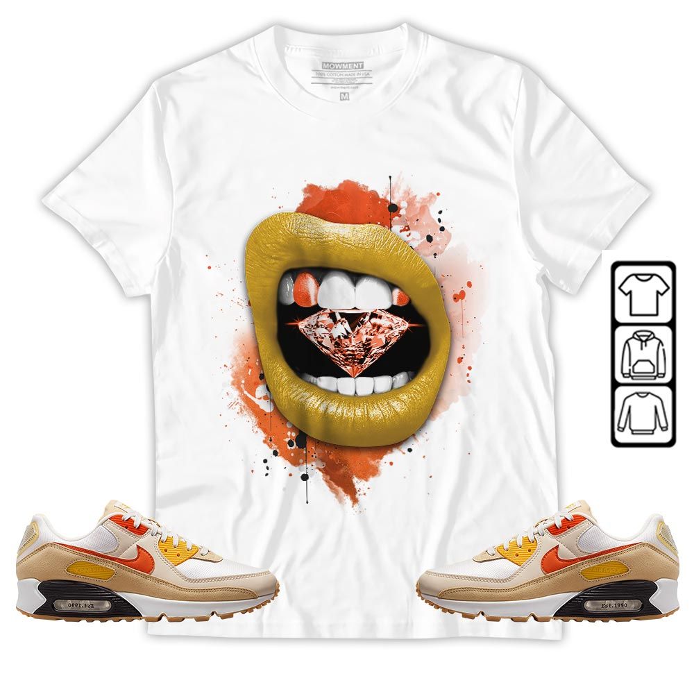 Diamond Lips Sneaker Shirt Match Max 90 Barometer, Air Max 90 Air Pressure MKO Sweatshirt