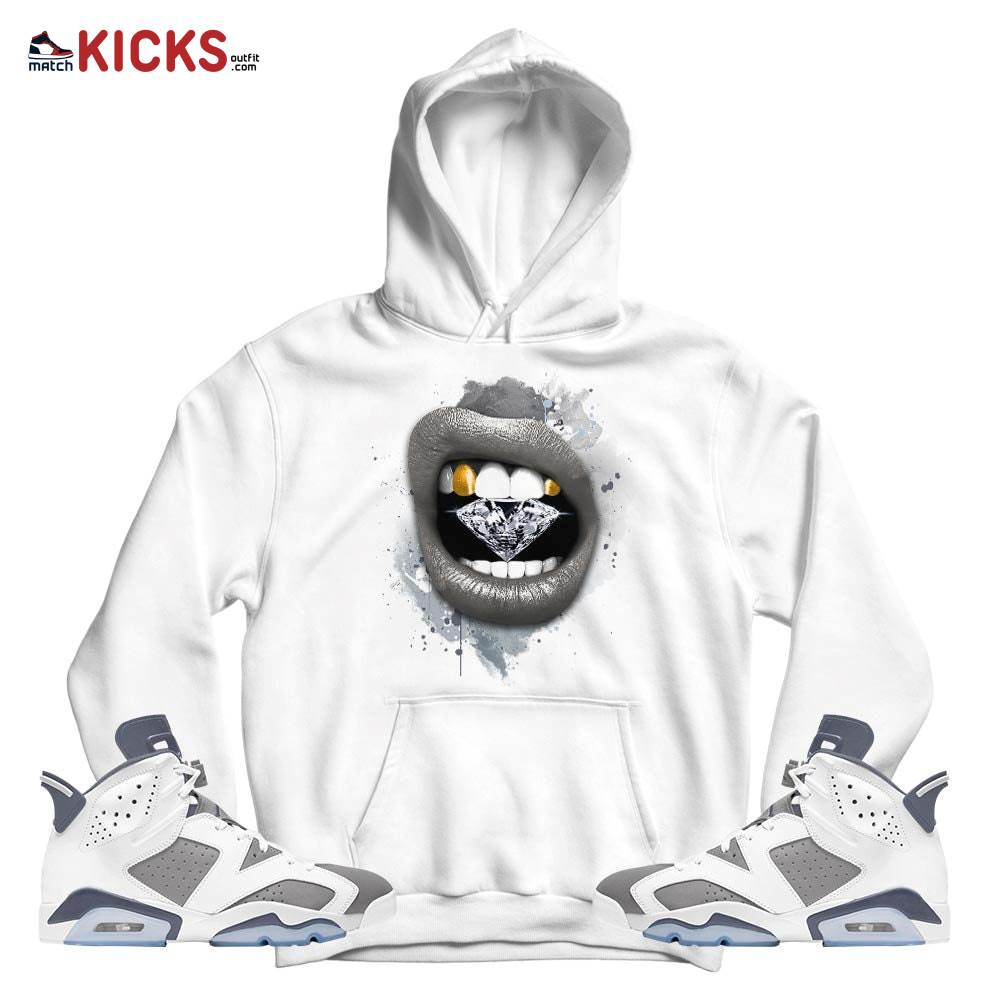 Diamond Lips Sneaker Shirt Match Retro Cool Grey 6s, Jordan 6 Cool Grey MKO T-Shirt Diamond Lips Sneaker Shirt Match Retro Cool Grey 6s, Jordan 6 Cool Grey MKO T-Shirt