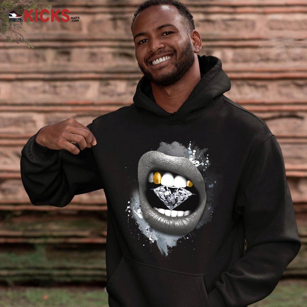 Diamond Lips Sneaker Shirt Match Retro Cool Grey 6s, Jordan 6 Cool Grey MKO T-Shirt Diamond Lips Sneaker Shirt Match Retro Cool Grey 6s, Jordan 6 Cool Grey MKO T-Shirt