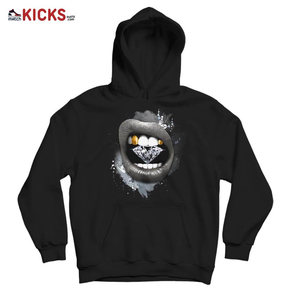 Diamond Lips Sneaker Shirt Match Retro Cool Grey 6s, Jordan 6 Cool Grey MKO T-Shirt Diamond Lips Sneaker Shirt Match Retro Cool Grey 6s, Jordan 6 Cool Grey MKO T-Shirt