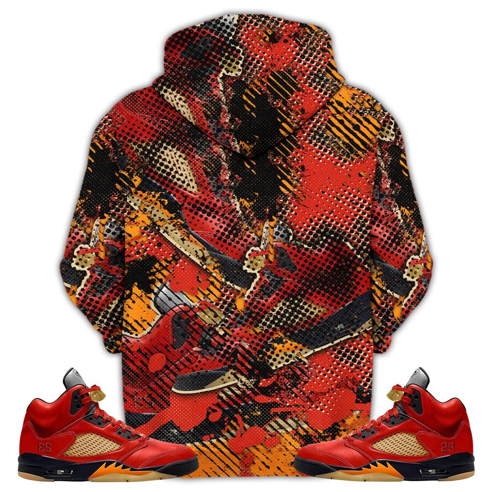 Dirty Bull Jordan Sneaker Shirt Match 5 Dunk On Mars, Jordan 5 Mars For Her Hoodie Sweatshirt Tee All Over Print MKO Shirt