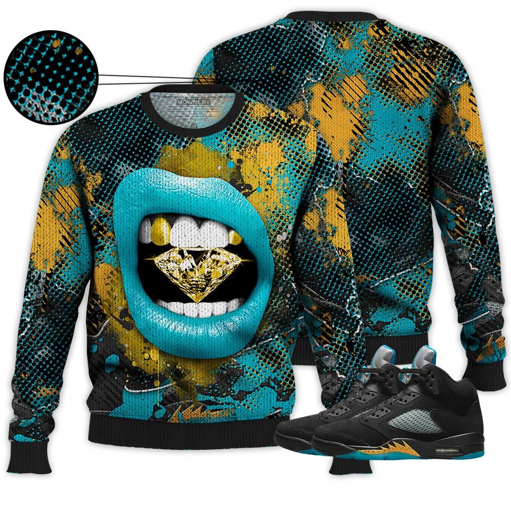Dirty Diamond Lips Sneaker Shirt Match 2023 Retro Aqua 5S, Jordan 5 Aqua Hoodie Sweatshirt Tee All Over Print MKO Shirt Dirty Diamond Lips Sneaker Shirt Match 2023 Retro Aqua 5S, Jordan 5 Aqua Hoodie Sweatshirt Tee All Over Print MKO Shirt