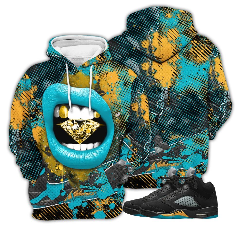 Dirty Diamond Lips Sneaker Shirt Match 2023 Retro Aqua 5S, Jordan 5 Aqua Hoodie Sweatshirt Tee All Over Print MKO Shirt Dirty Diamond Lips Sneaker Shirt Match 2023 Retro Aqua 5S, Jordan 5 Aqua Hoodie Sweatshirt Tee All Over Print MKO Shirt