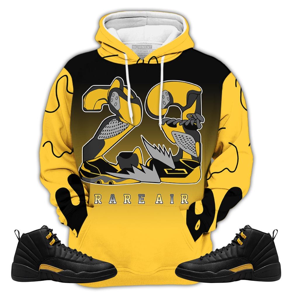 Dope 23 Rare Air Sneaker Shirt Match Black Taxi 12S, Jordan 12 Retro Black Taxi Hoodie Sweatshirt Tee All Over Print MKO Shirt