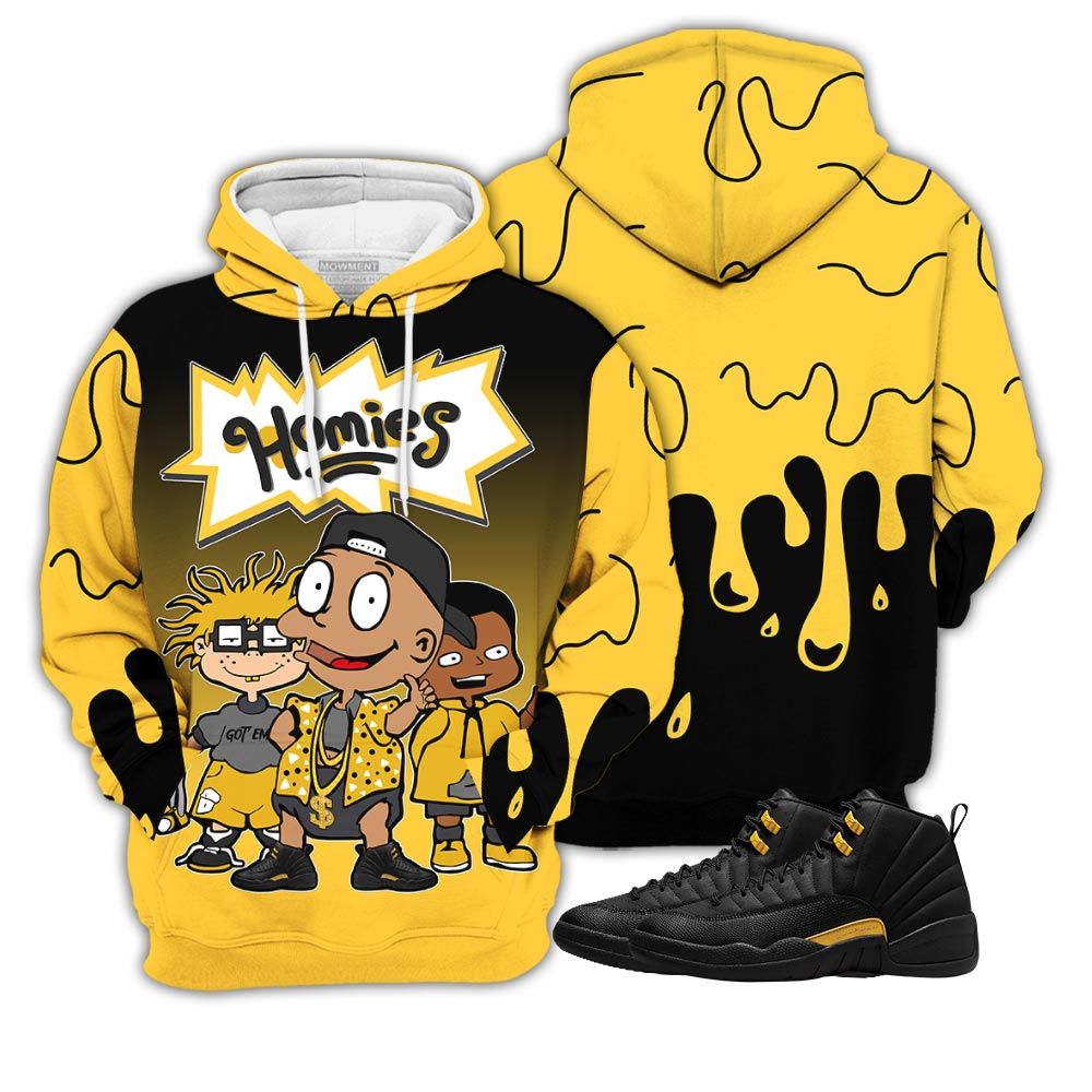 Dope Cartoon 90S Homies Sneaker Shirt Match Black Taxi 12S, Jordan 12 Retro Black Taxi Hoodie Sweatshirt Tee All Over Print MKO Shirt Dope Cartoon 90S Homies Sneaker Shirt Match Black Taxi 12S, Jordan 12 Retro Black Taxi Hoodie Sweatshirt Tee All Over Print MKO Shirt